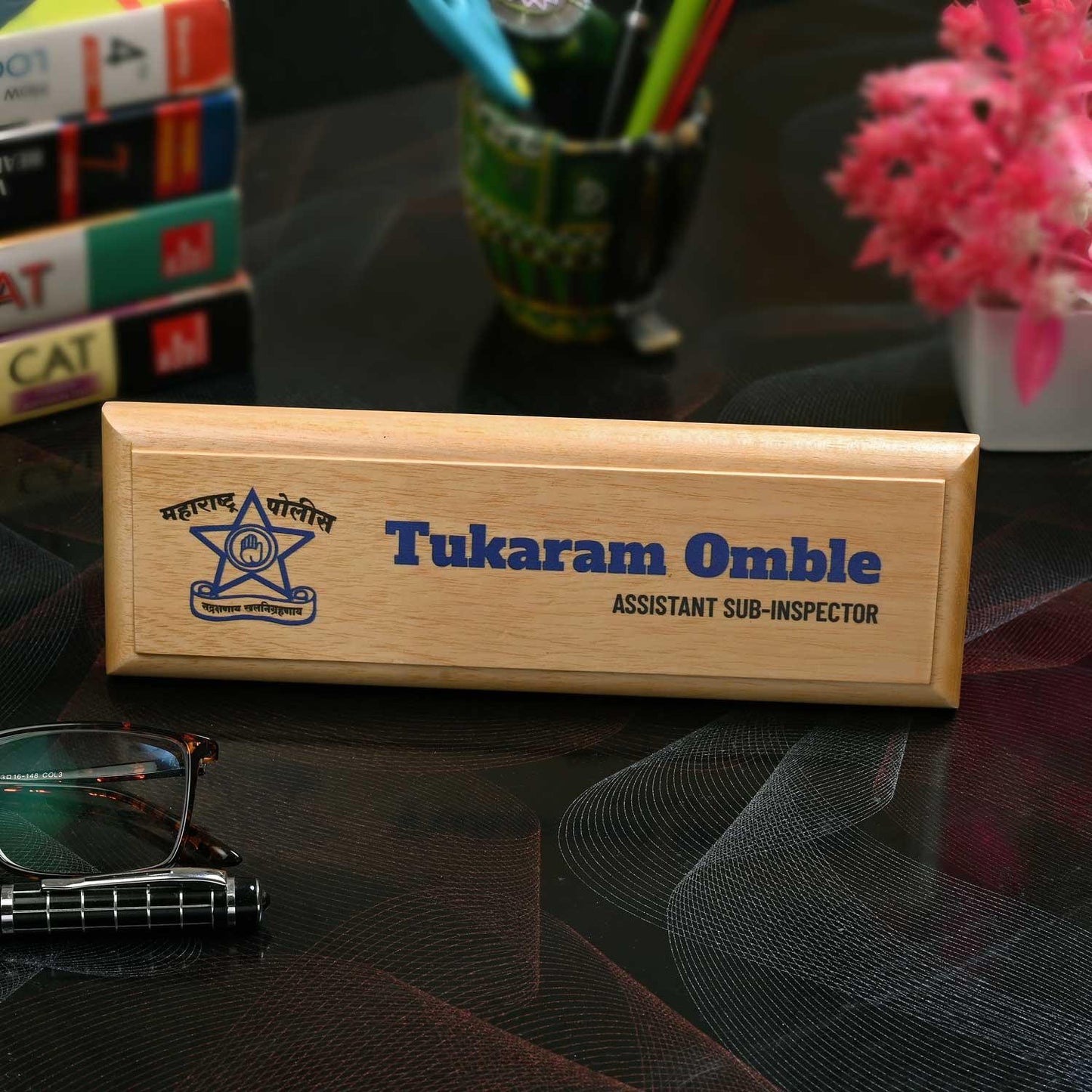 Professional Desk Name Plate for Police Officers - Housenama