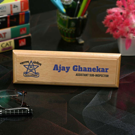 Professional Desk Name Plate for Police Officers