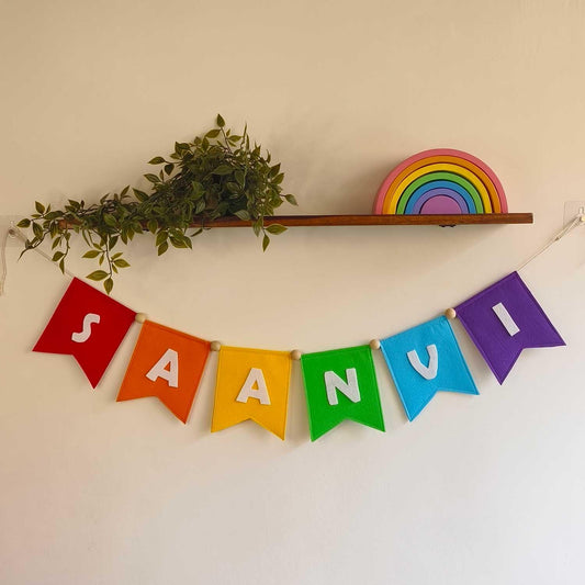 Personalized Rainbow Felt Name Bunting