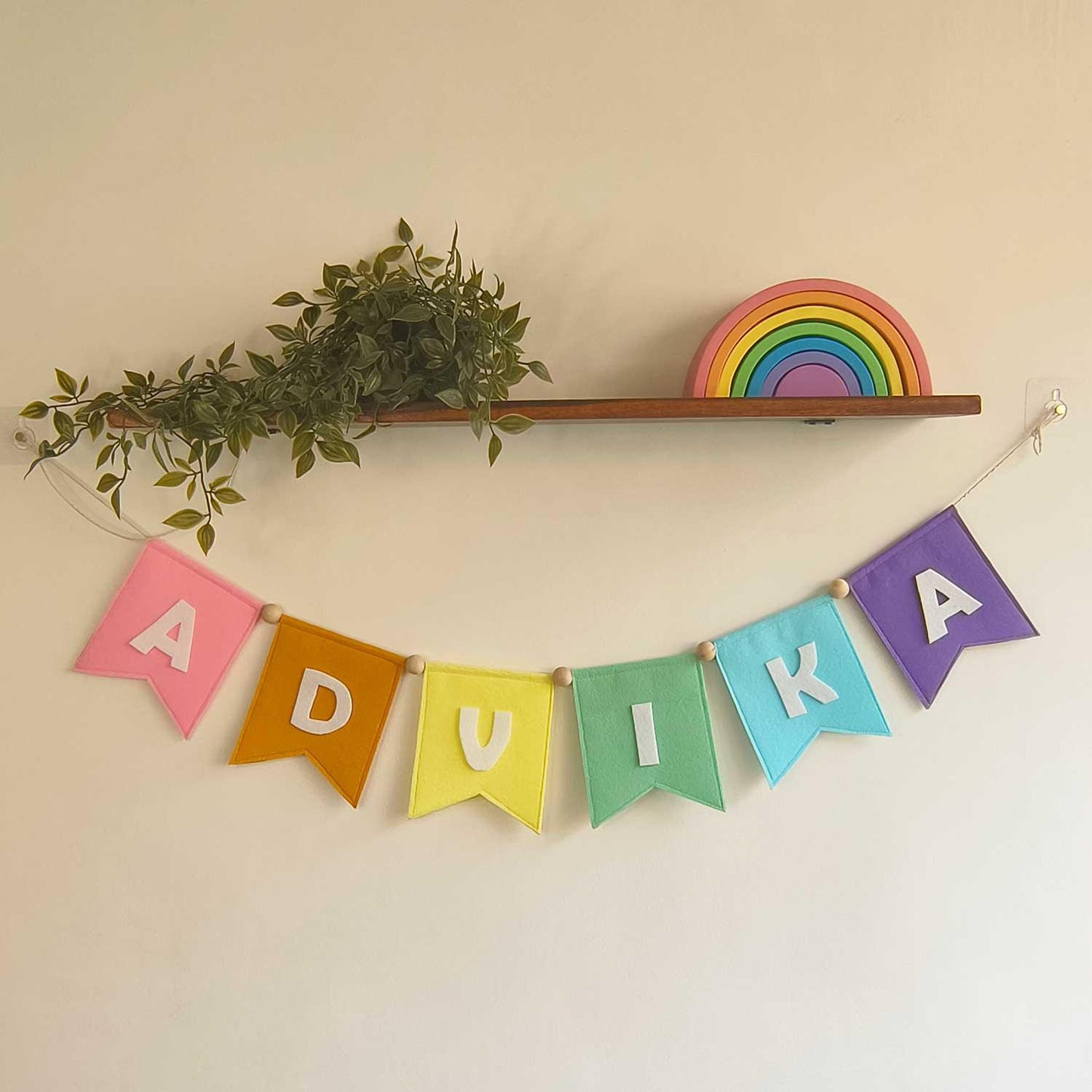 Personalized Rainbow Felt Name Bunting