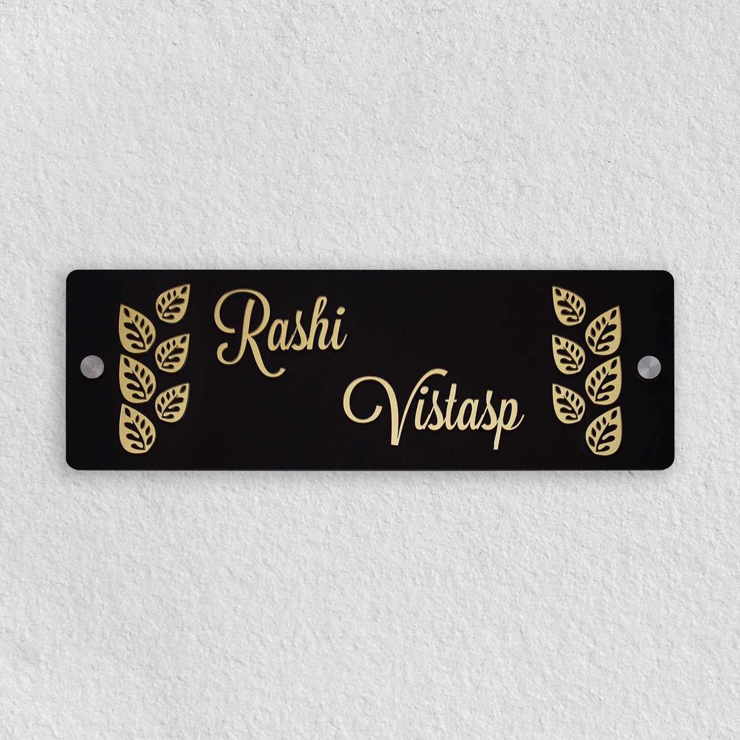 Rashi Vistasp - Acrylic Name Plate with Raised Lettering - Housenama