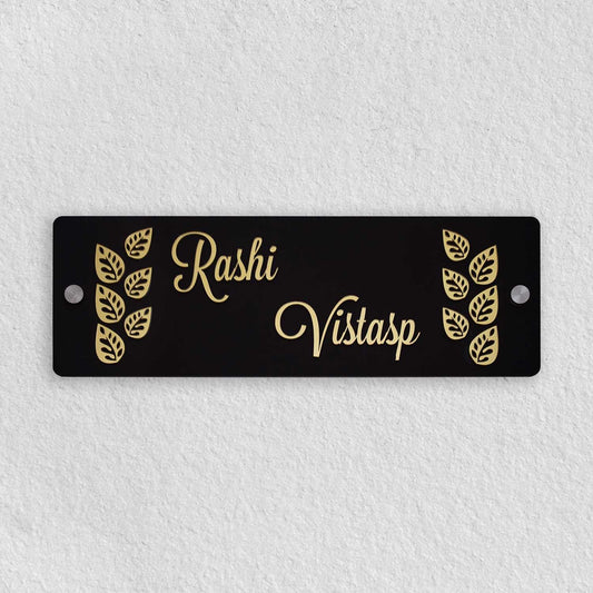 Rashi Vistasp - Acrylic Name Plate with Raised Lettering - Housenama