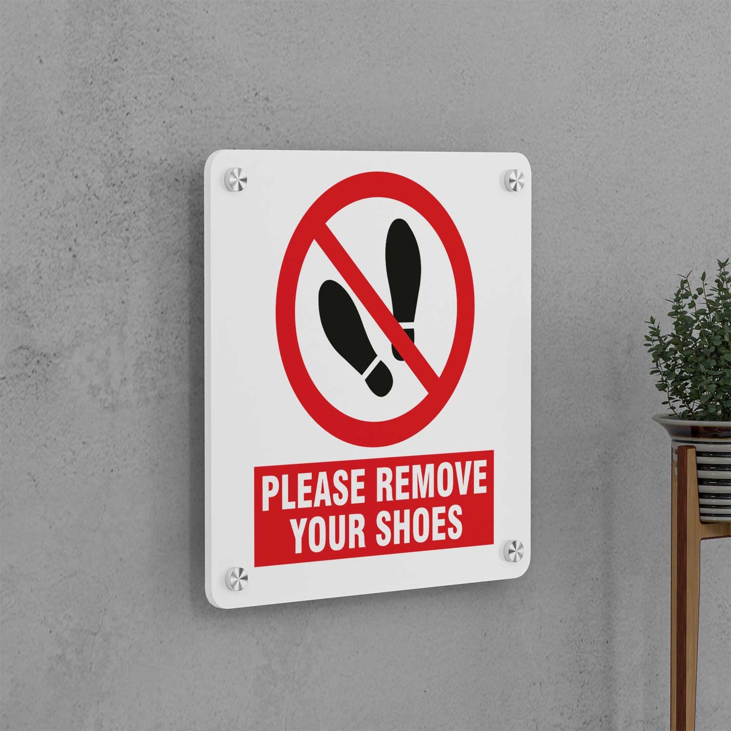 Remove Your Shoes Sign