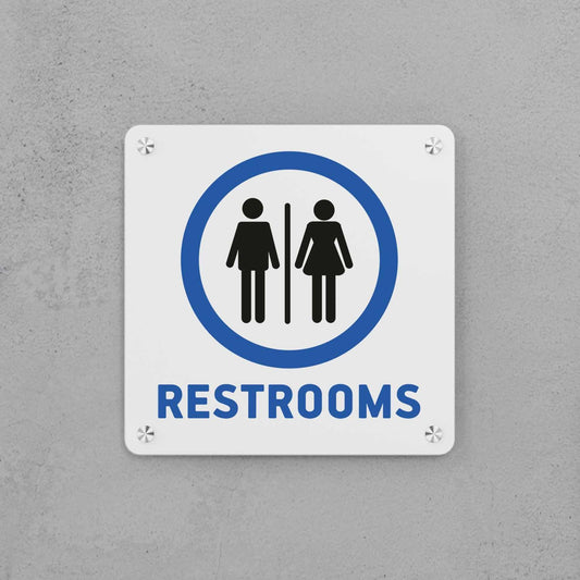 Restrooms Sign - Housenama