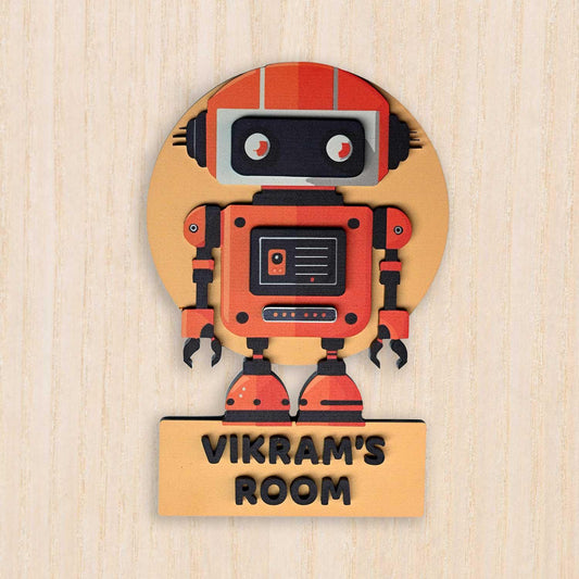 Robotix - Kids' Room Door Sign - Housenama