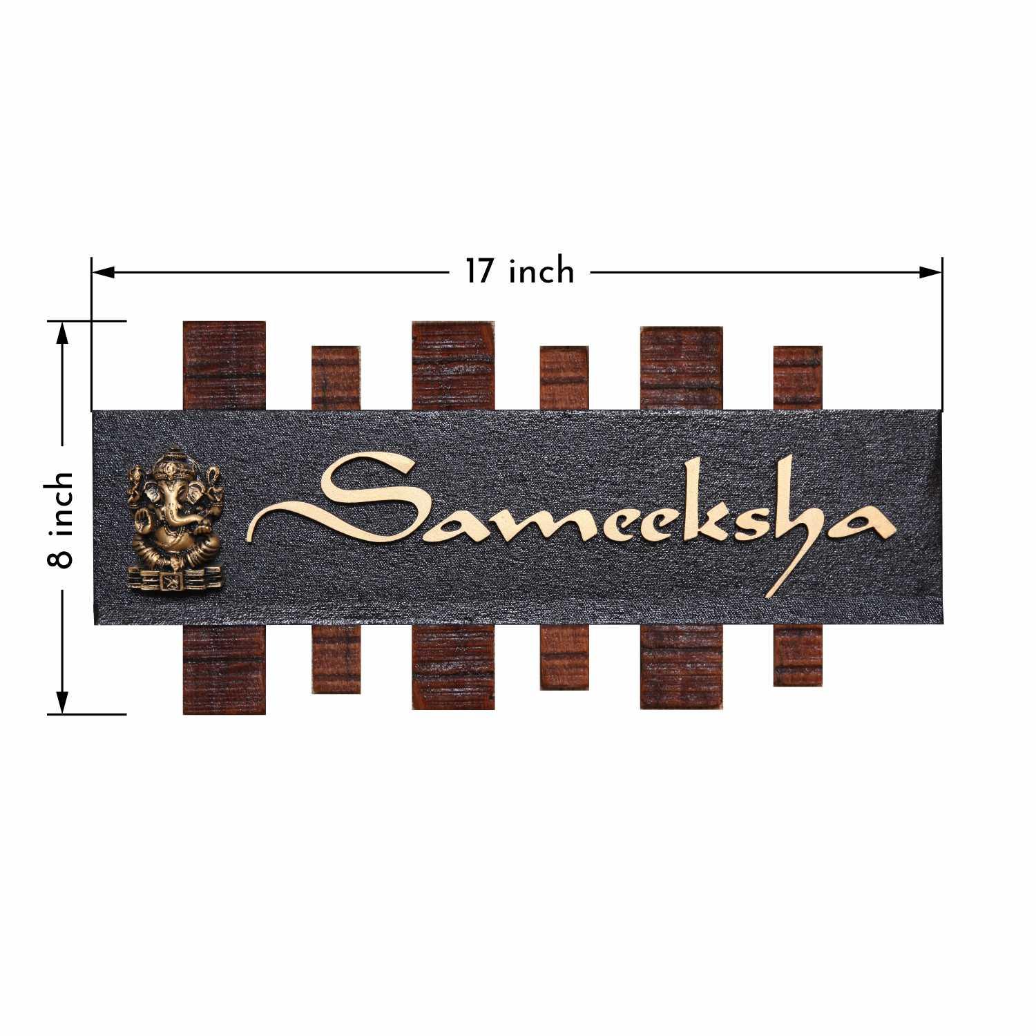 Sameeksha - Decorative Wooden Name Plate - Housenama