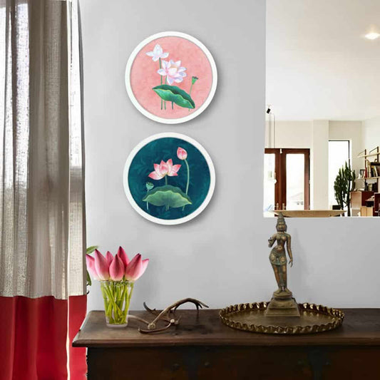 Kamal - Pichwai-style Framed Wall Art (Set of 2)