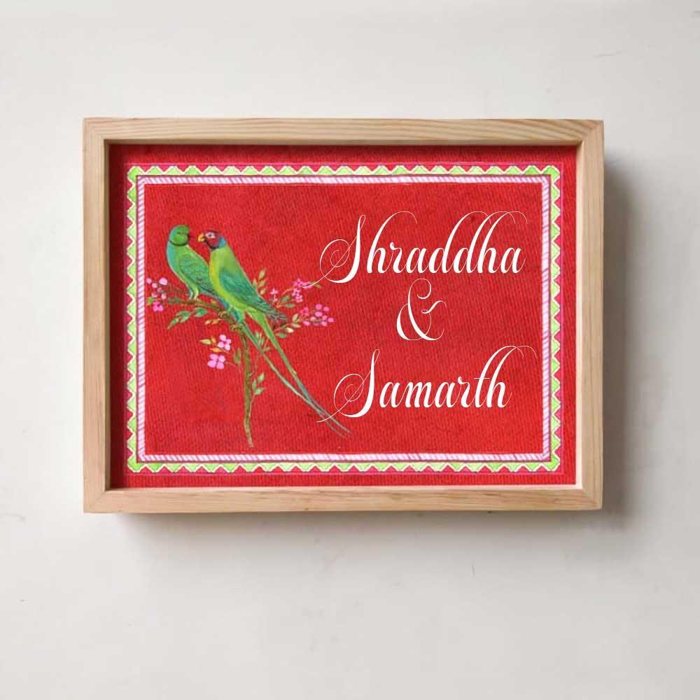 Shuk - Handcrafted Framed Nameplate