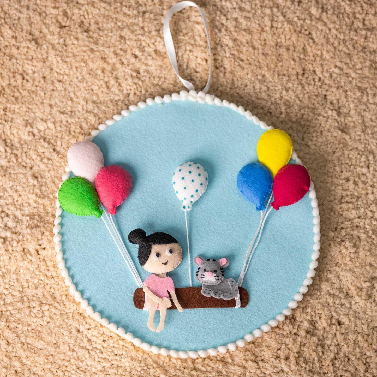 Sibling Swing - Felt Rakhi Wall Hanging