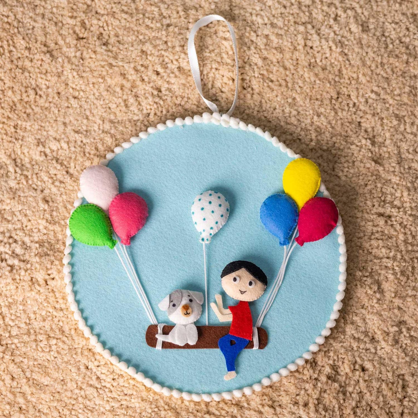 Sibling Swing - Felt Rakhi Wall Hanging
