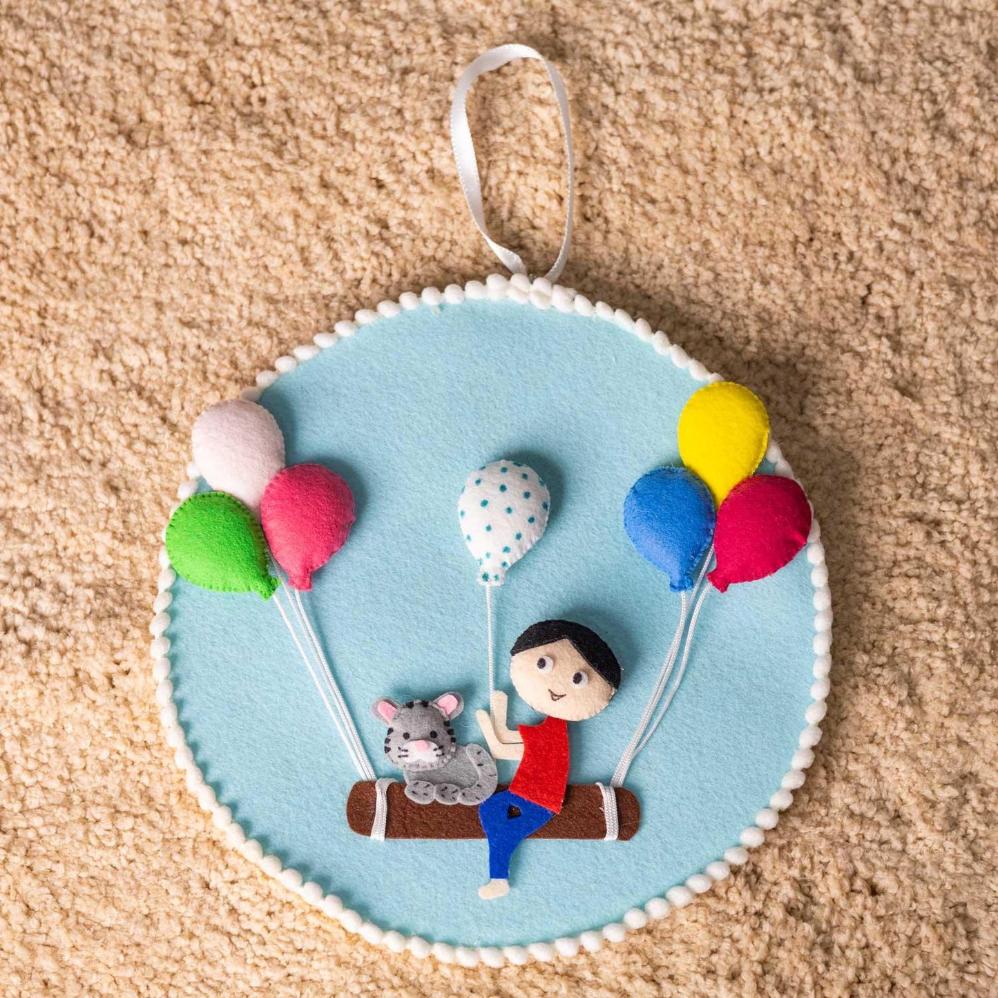Sibling Swing - Felt Rakhi Wall Hanging