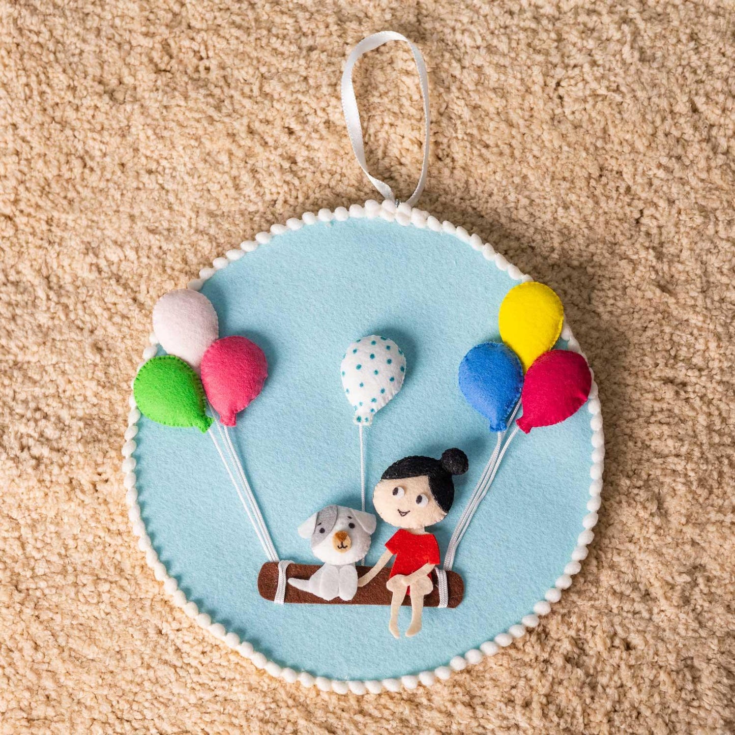 Sibling Swing - Felt Rakhi Wall Hanging