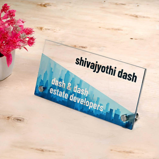 Skyline - Office Desk Sign for Real Estate/Construction Executives - Housenama