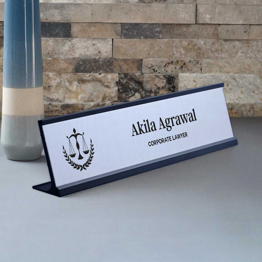 Slimline Desk Name Plate for Advocate