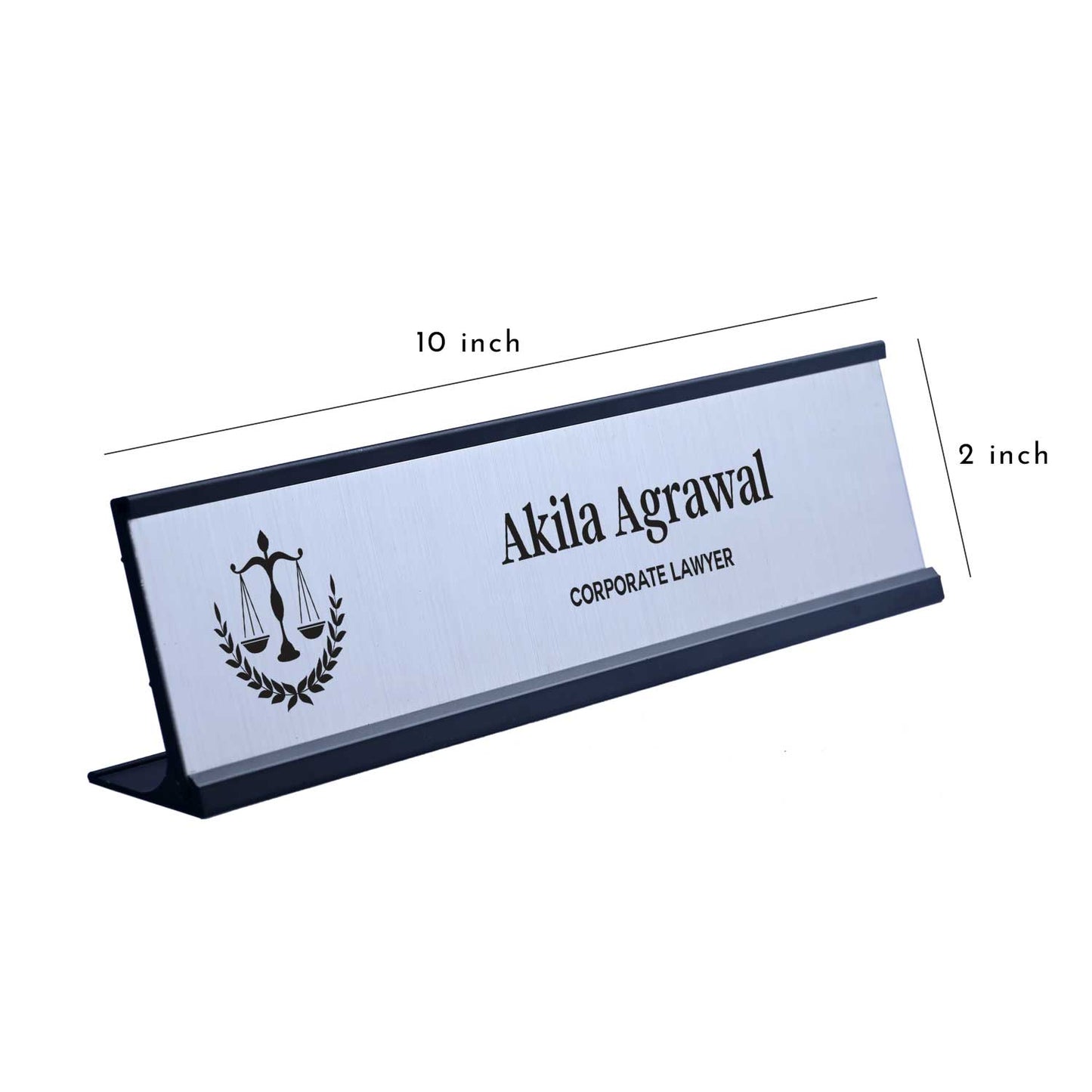 Slimline Desk Name Plate for Advocate