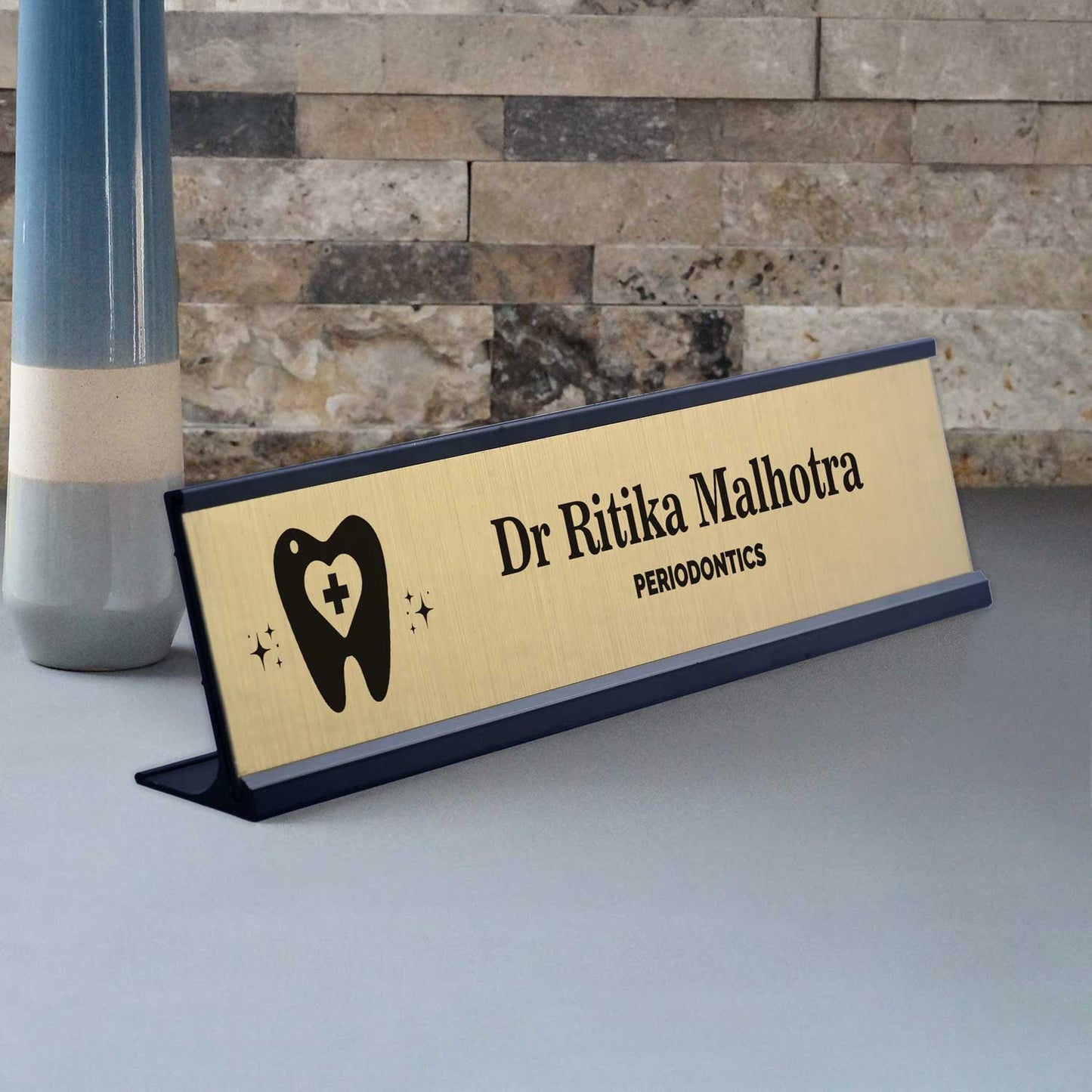 Slimline Desk Name Plate for Dentists