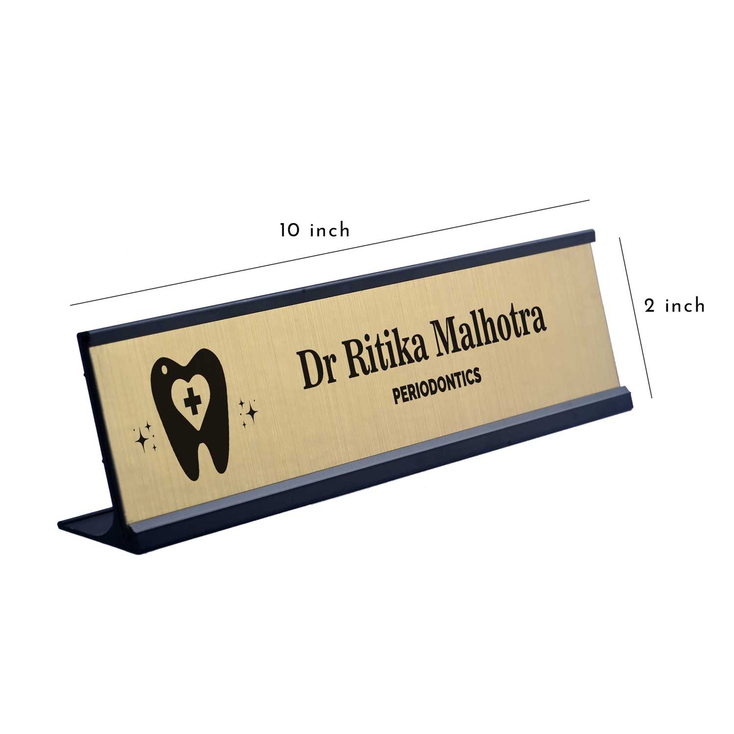 Slimline Desk Name Plate for Dentists