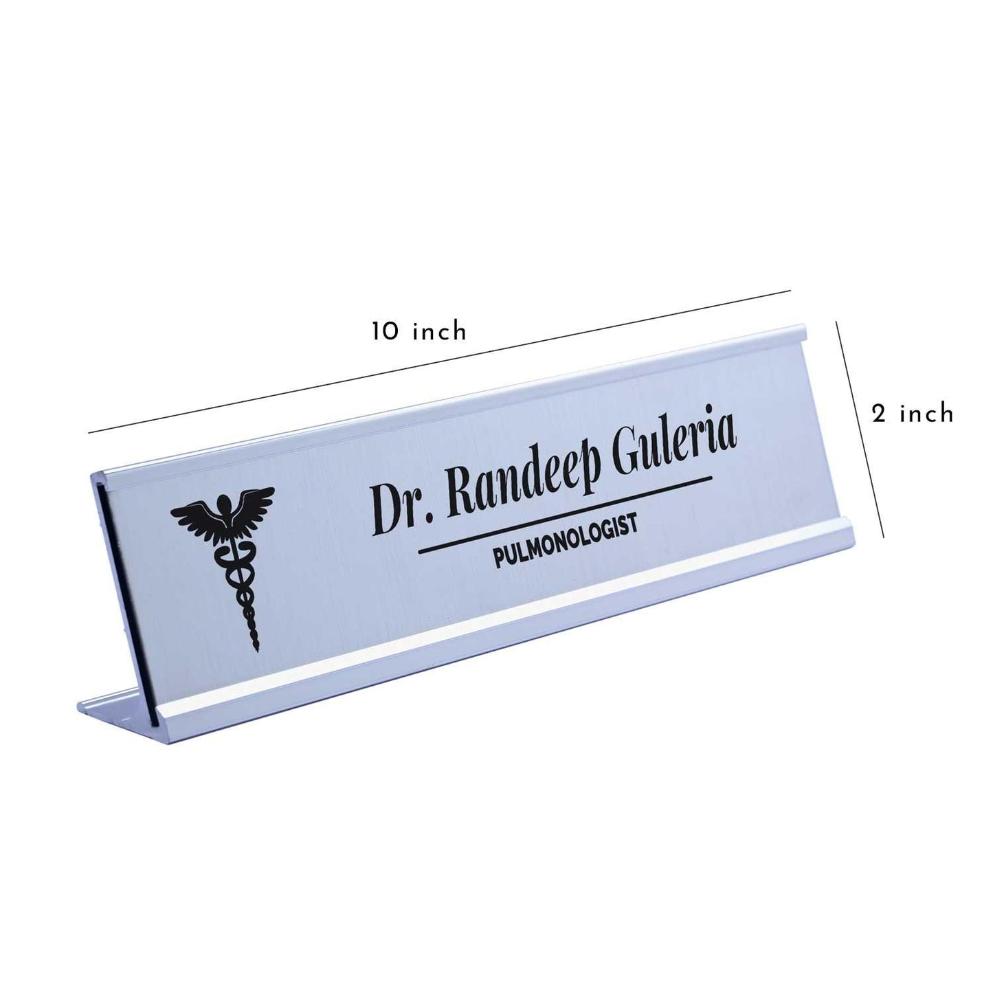 Slimline Desk Name Plate for Doctors