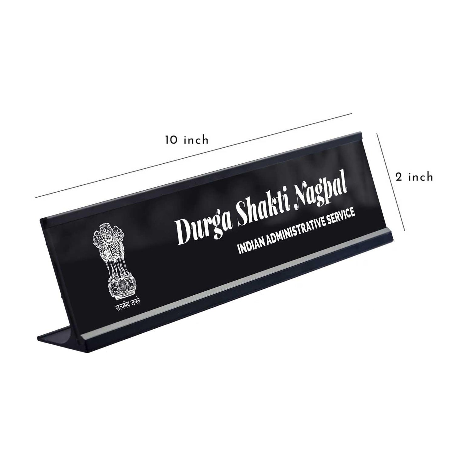 Slimline Desk Name Plate for IAS / Government Officer