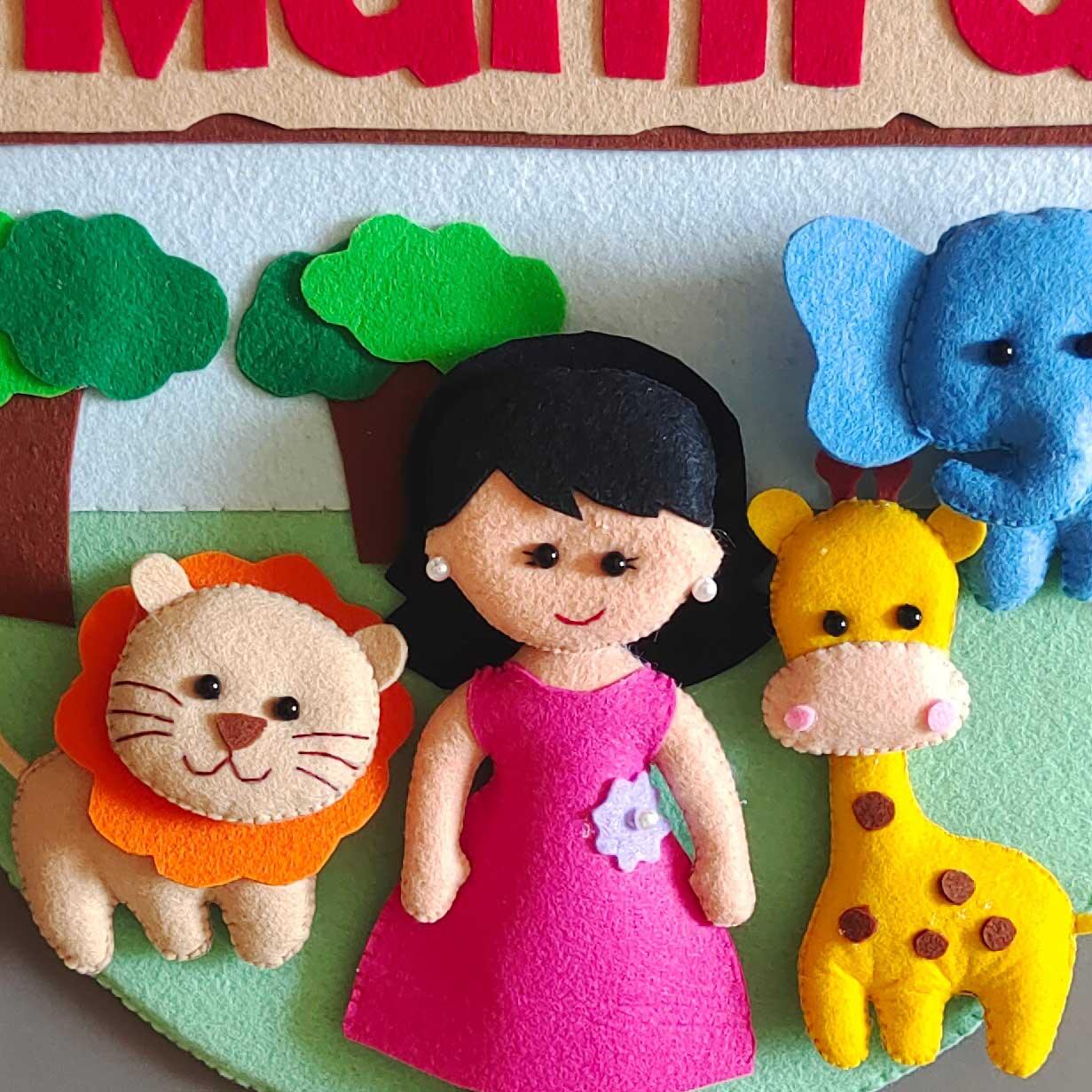 Jungle Safari - Felt Wall Hanging
