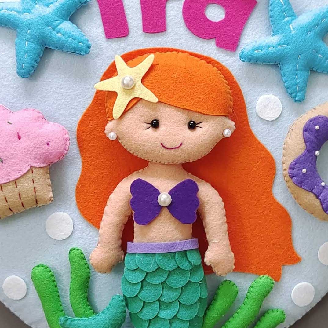 Little Mermaid - Felt Wall Hanging
