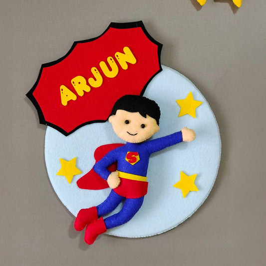 Personalized Superhero Felt Wall Decor