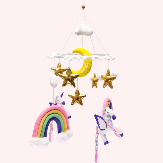 Unicorn Dreams - Personalised Cot Mobile for Babies