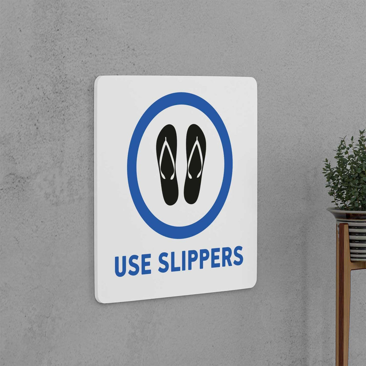 Slippers Rack Signage Use Slippers Sign – Housenama
