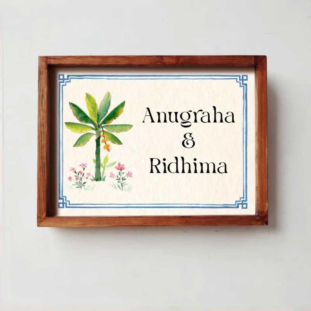 Utsav - Handcrafted Framed Nameplate