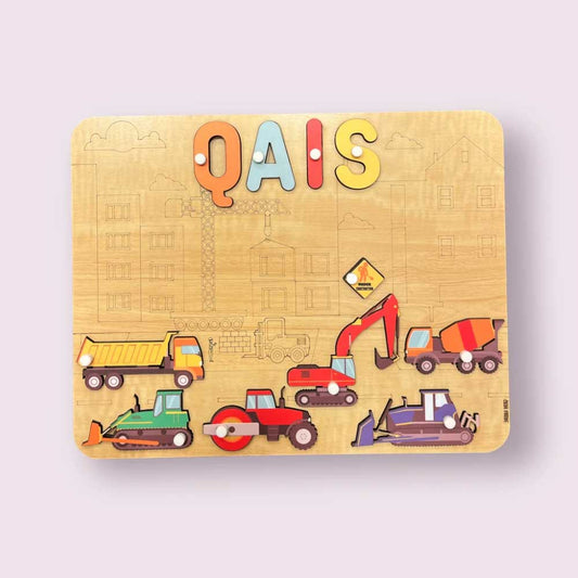 Personalised Wooden Name Puzzle - Vibrant Lumber Zone
