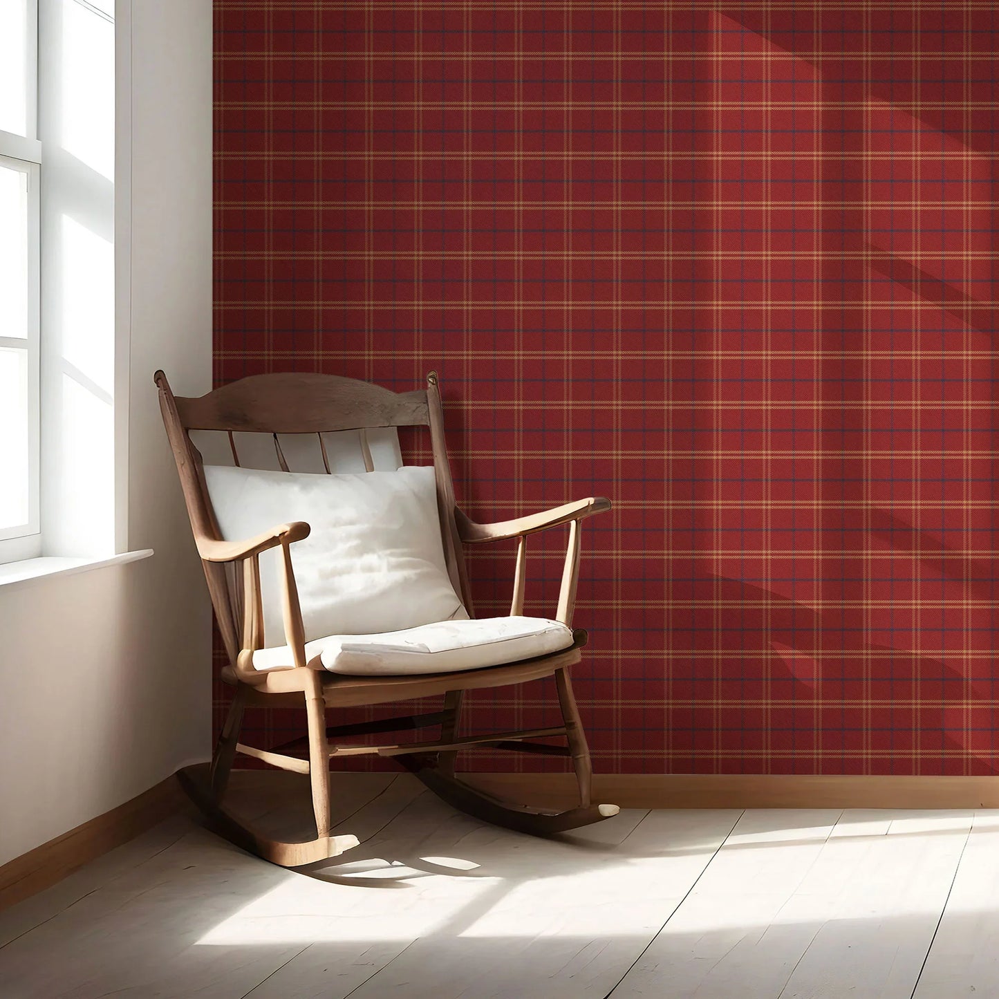 Windsor Field Wallpaper - Oxbridge Red