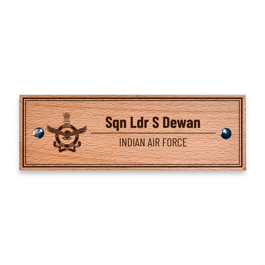Wooden Name Plate for Indian Air Force