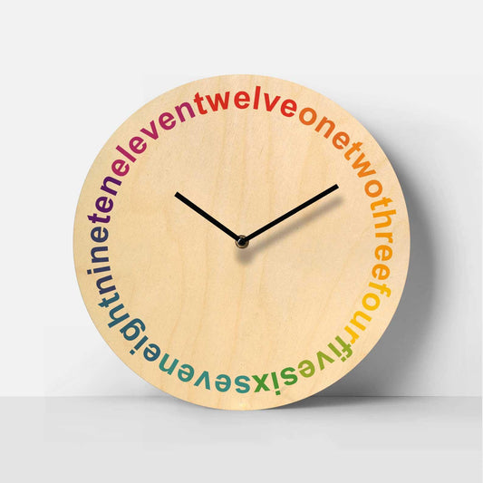 Wordplay Birch Clock