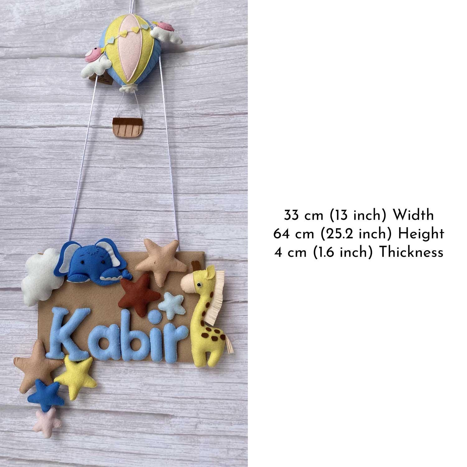 Zooloo Safari - Hanging Name Plate for Children - Housenama