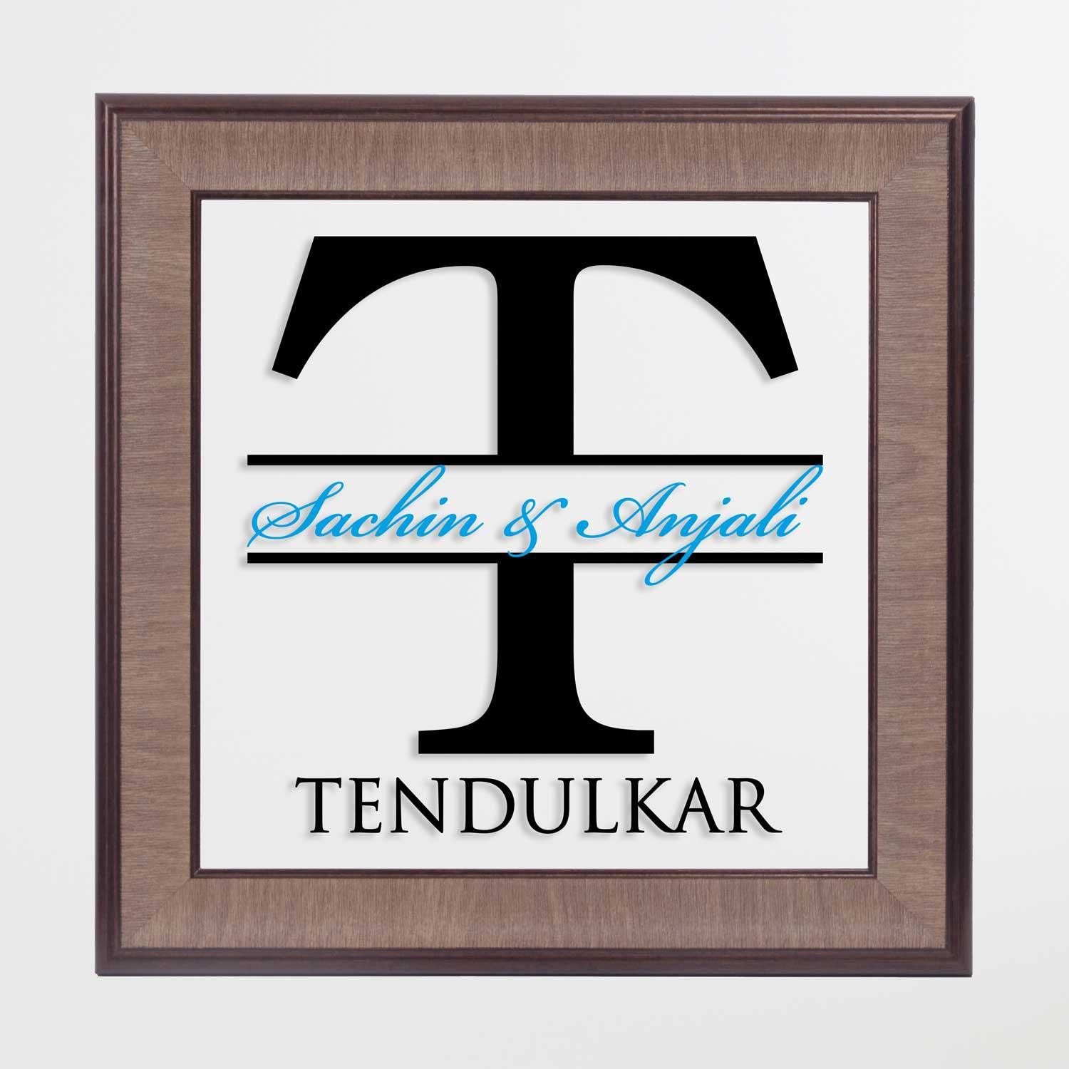 Square Name Monogram Monogram Name Plates | Letter Cutouts | Housenama