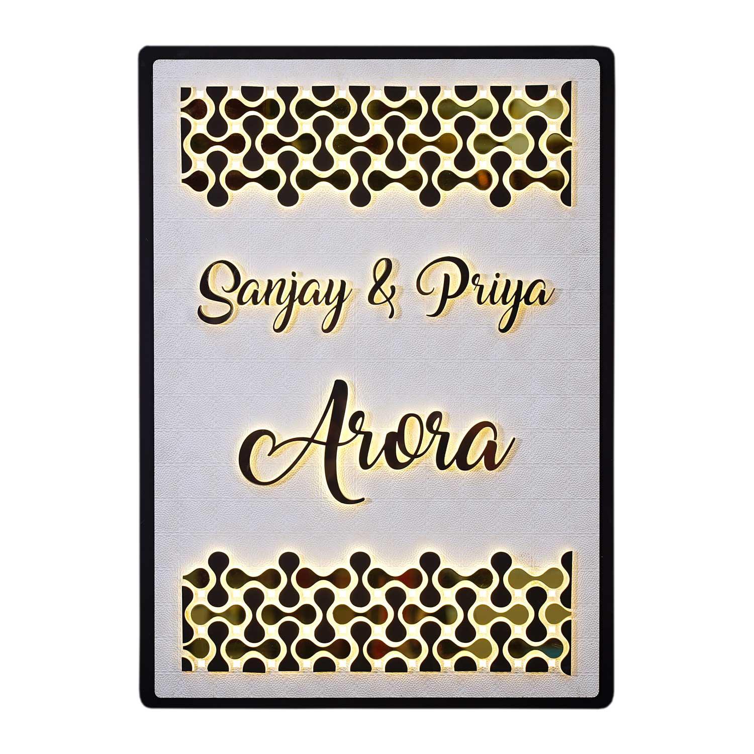 Arora - Decorative LED Name Plate - Housenama