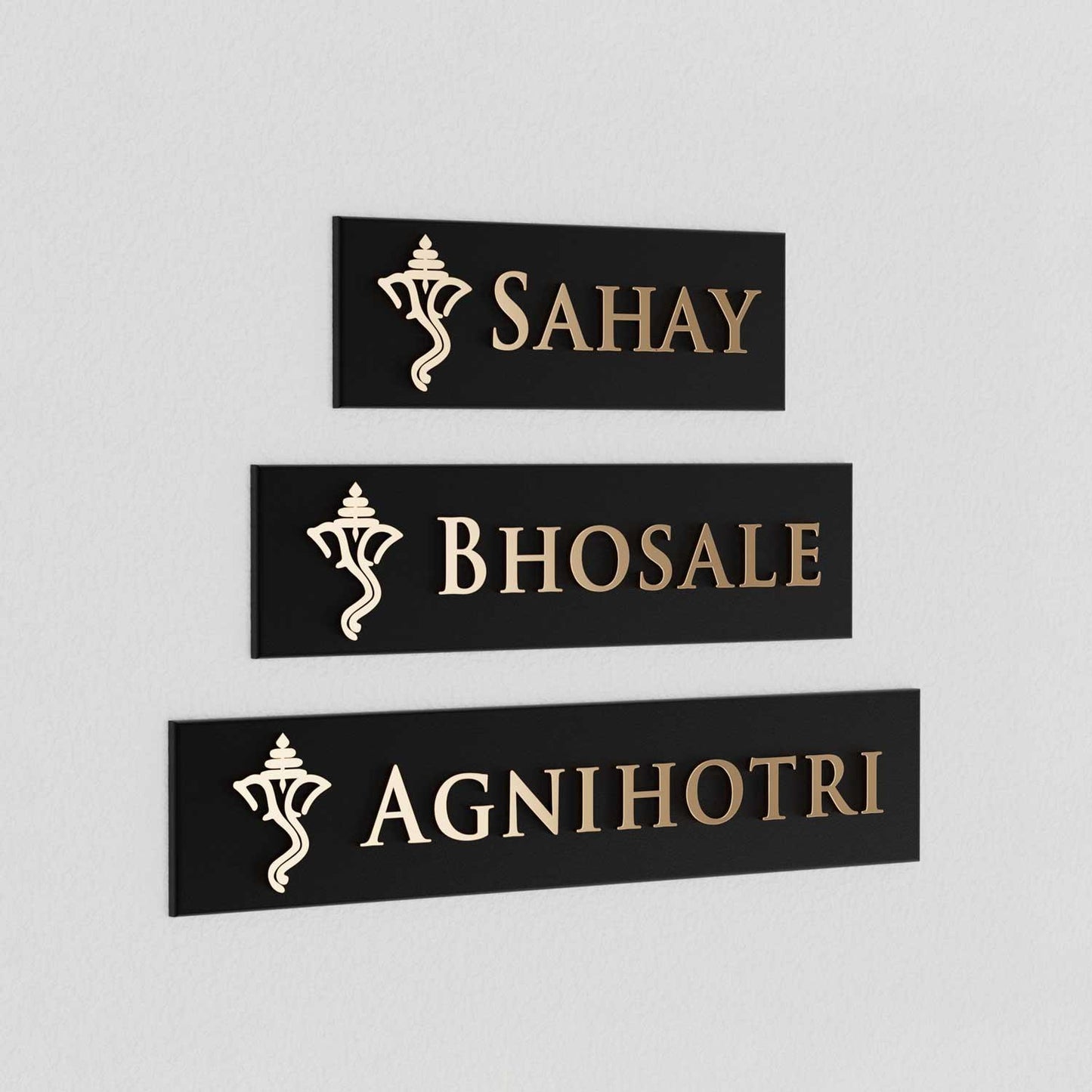 Bellissimo Brass Name Plate - Ganesha - Housenama