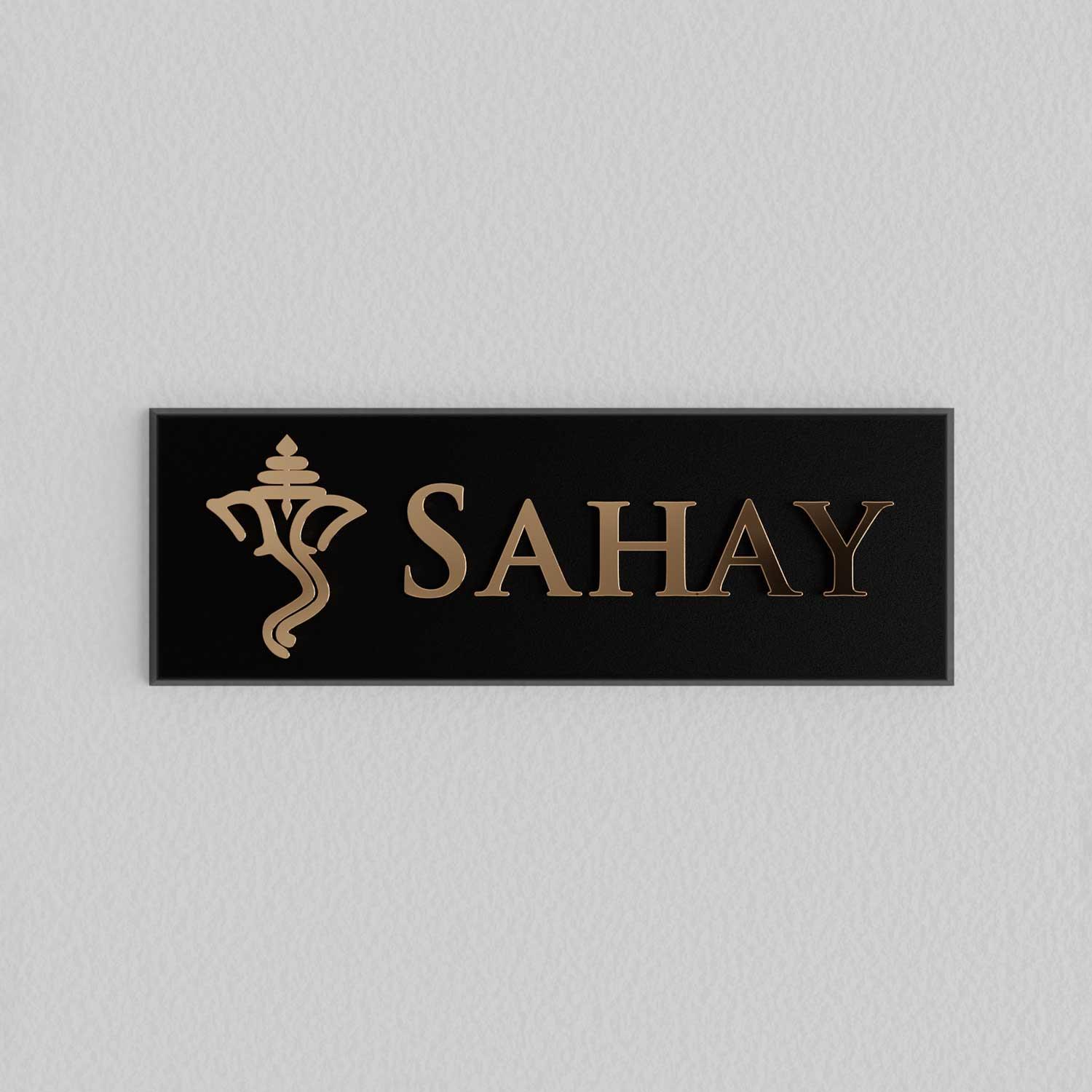 Bellissimo Brass Name Plate - Ganesha - Housenama