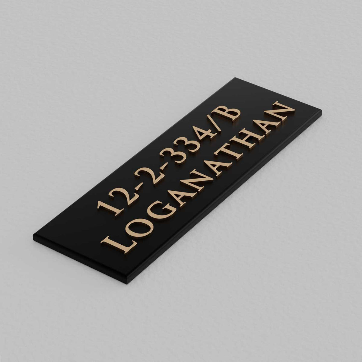 Bellissimo Brass Name Plate (Two Lines) – Housenama
