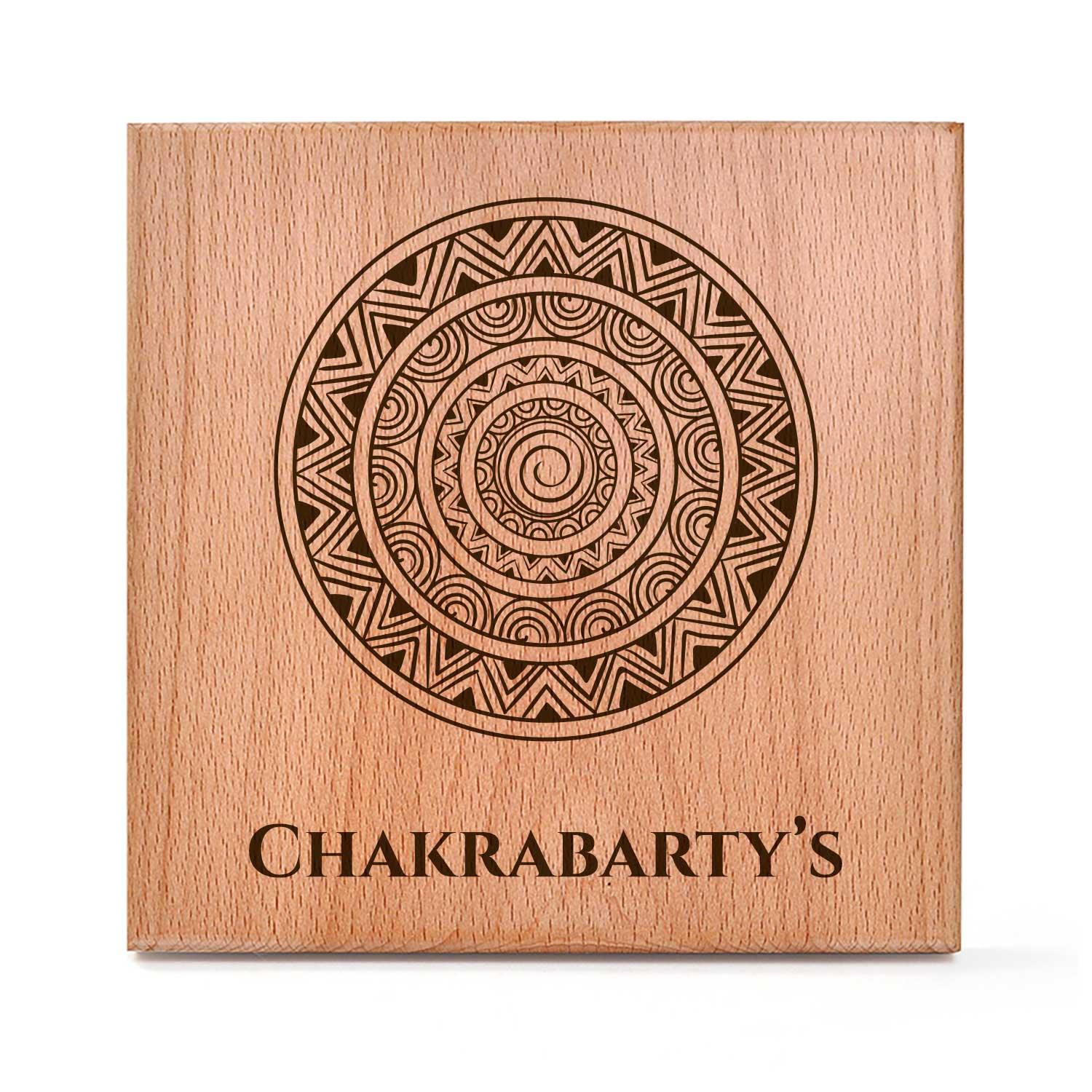 Chakradhari (Madhubani) - Wooden Name Plate - Housenama