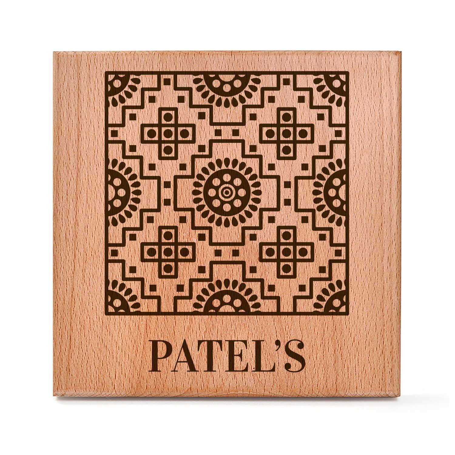 Chaukat (Lippan) - Wooden Name Plate - Housenama