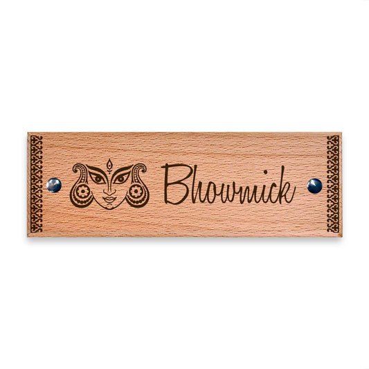 Durga - Wooden Name Plate - Housenama