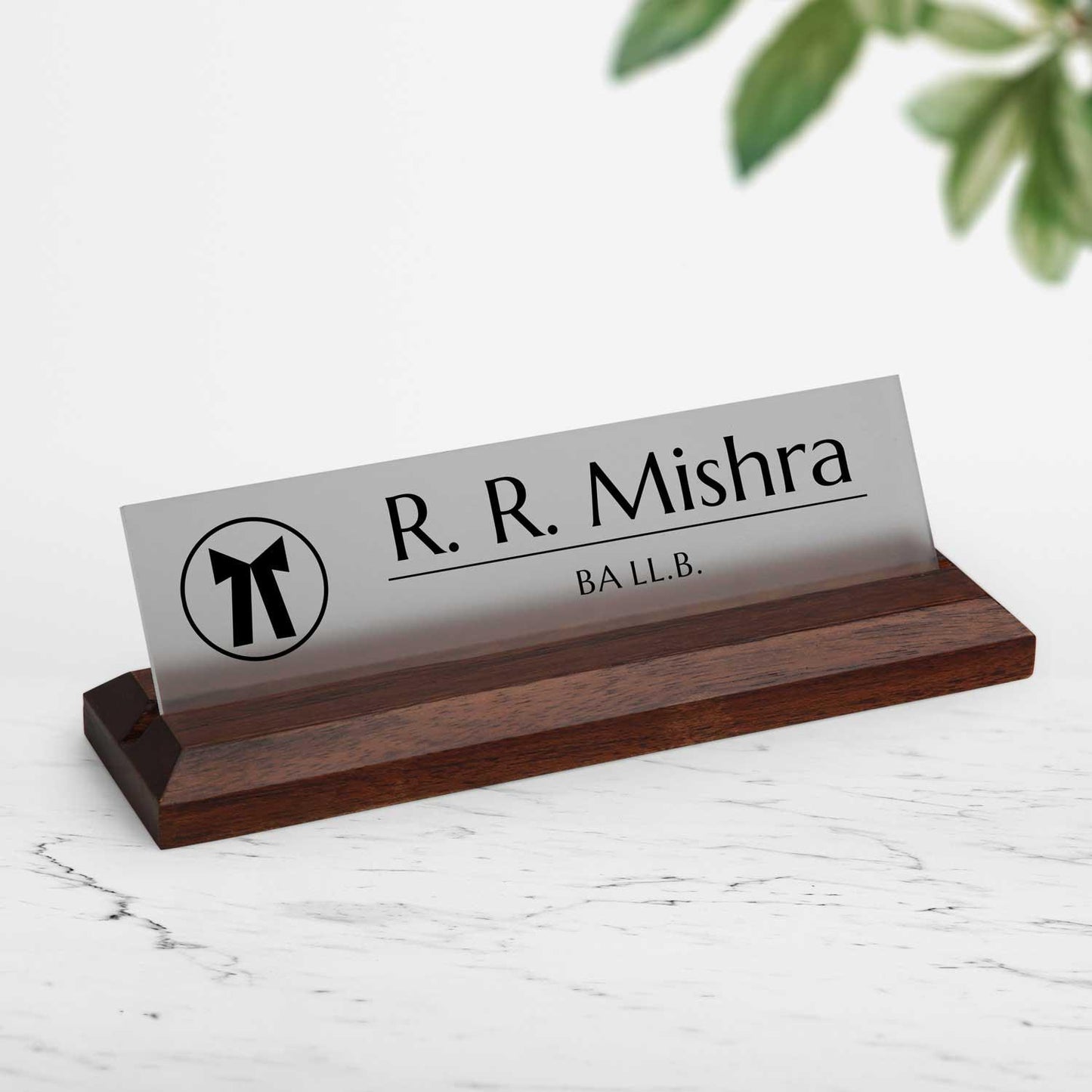 Excelus Office Desk Name Plate - Advocate - Housenama