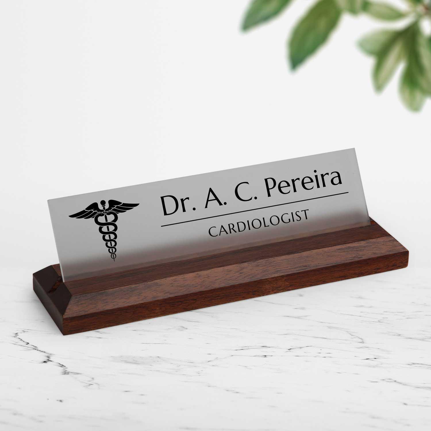 Excelus Office Desk Name Plate for Doctors – Housenama