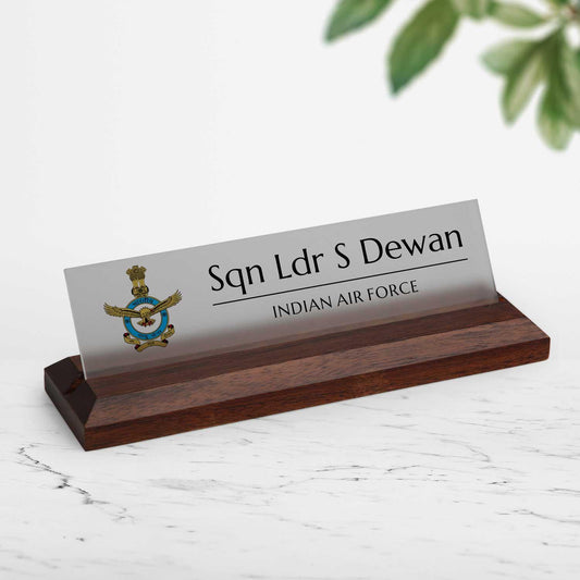 Excelus Office Desk Name Plate - Indian Air Force - Housenama