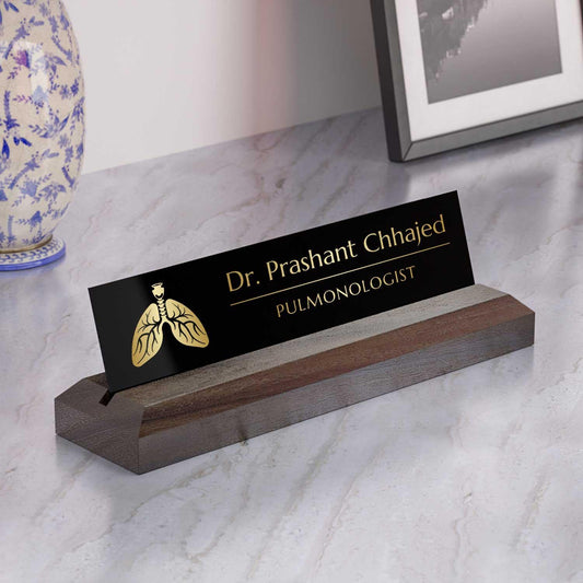 Excelus Office Desk Name Plate - Pulmonologist - Housenama