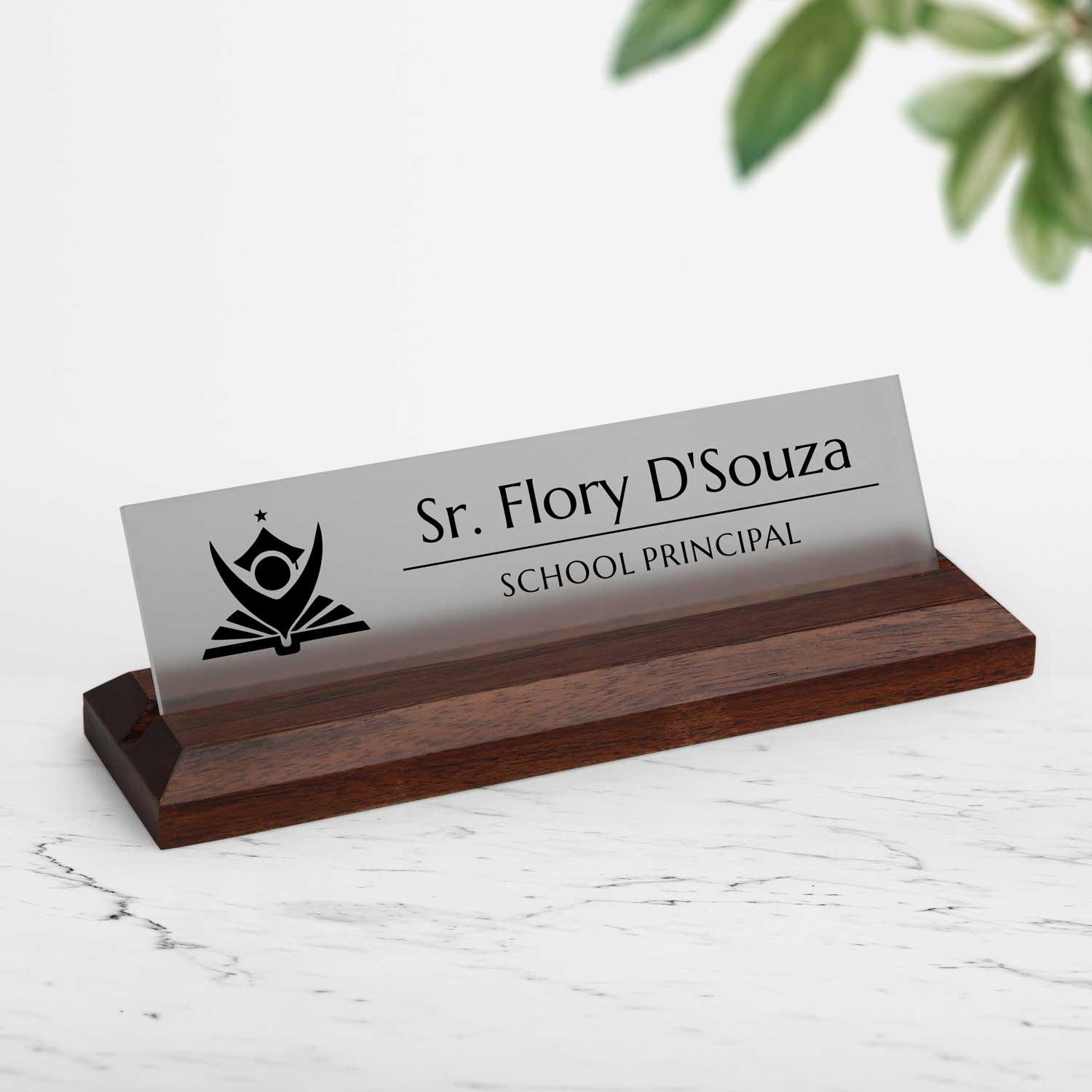 Excelus Office Desk Name Plate - School Principal - Housenama