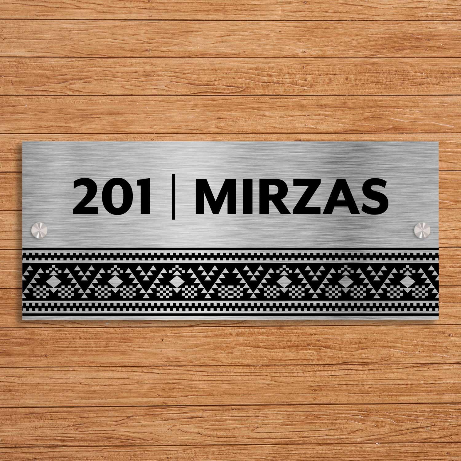 Ikat - Stainless Steel Name Plate - Housenama