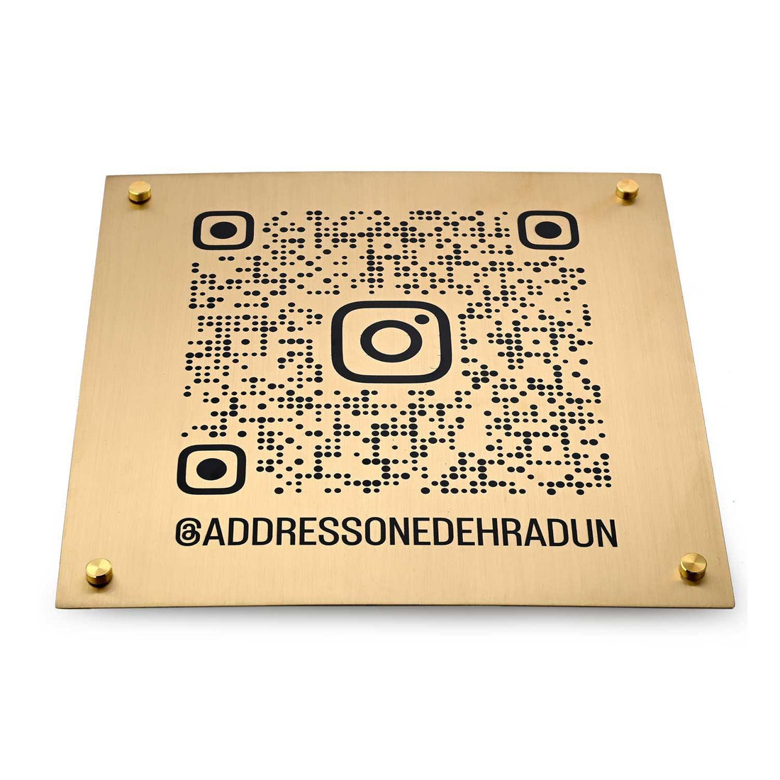 Insta QR Code Brass Sign 12x12 inch – Housenama