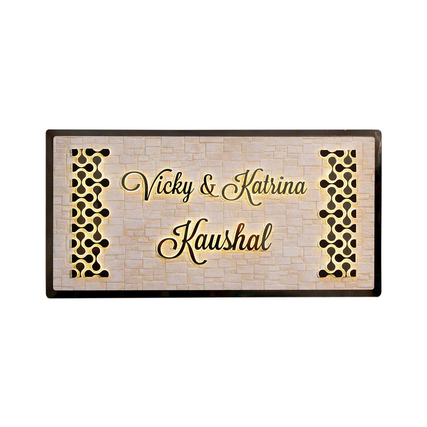Kaushal - Decorative LED Name Plate - Housenama